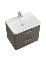 Мебель для ванной комнаты BelBagno Due 50 ручки матовый атласный никель, оружейная сталь