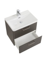 Мебель для ванной комнаты BelBagno Due 50 ручки матовый атласный никель, оружейная сталь