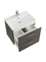 Мебель для ванной комнаты BelBagno Due 50 ручки матовый атласный никель, оружейная сталь