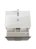 Мебель для ванной комнаты BelBagno Due 50 ручки матовый атласный никель, оружейная сталь