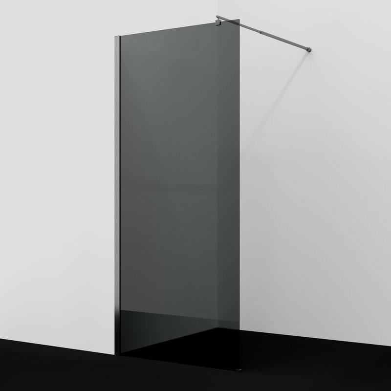 Душевая перегородка Wasserkraft Rur 30W 110 см, профиль графит, стекло тонированное