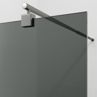 Душевая перегородка Wasserkraft Rur 30W 110 см, профиль графит, стекло тонированное