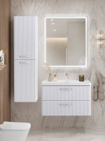 Мебель для ванной комнаты BelBagno Due 80 ручки хром полированный, bianco lucido