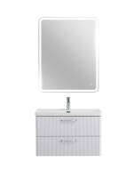 Мебель для ванной комнаты BelBagno Due 80 ручки хром полированный, bianco lucido