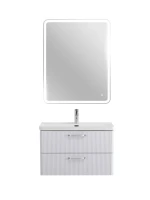 Мебель для ванной комнаты BelBagno Due 80 ручки хром полированный, bianco lucido