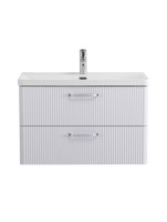 Мебель для ванной комнаты BelBagno Due 80 ручки хром полированный, bianco lucido