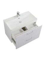 Мебель для ванной комнаты BelBagno Due 80 ручки хром полированный, bianco lucido