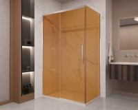 Душевой уголок Vincea Stella VSR-1ST9012GS 120x90 см, профиль хром, стекло янтарь
