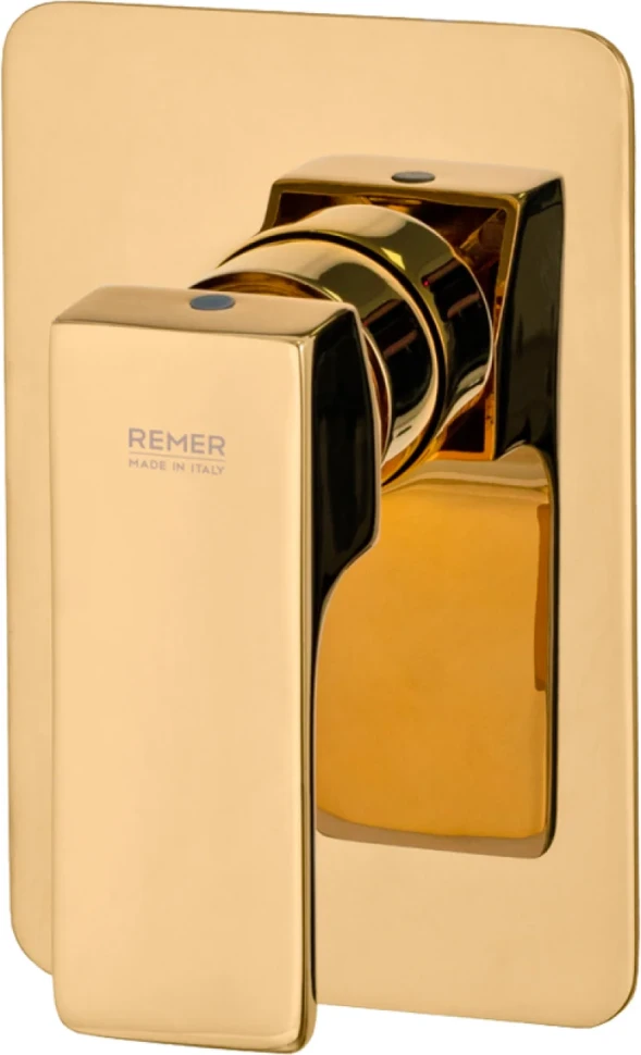 Встраиваемый смеситель для душа и ванны Remer Absolute AU30DO золотой глянцевый, С ВНУТРЕННЕЙ ЧАСТЬЮ
