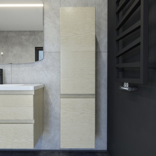 Шкаф-пенал для ванной Caprigo Forte 35 R беленый дуб