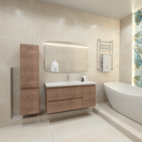 Тумба под раковину без столешницы Caprigo Forte 120 R подвесная, светлый орех