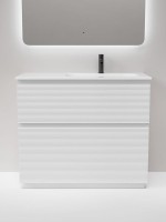 Мебель для ванной комнаты Sancos Folk Floor 100 правая напольная, bianco, раковина CN7015