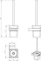 Набор Держатель Boheme Q 10941-CR-B + Ершик 10954-CR-B