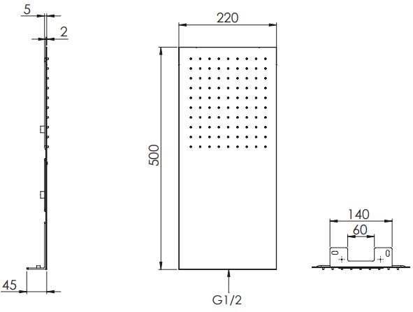 Верхний душ Remer SS350UFX