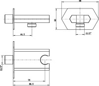 Шланговое подключение Lemark LM3985C c держателем для душа