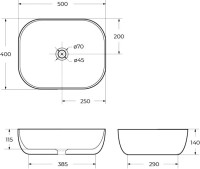 Накладная раковина BelBagno BB1302