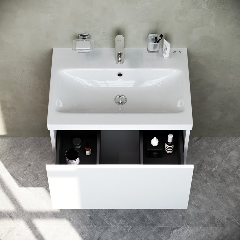 Тумба под раковину без столешницы AM.PM Gem 60 белый глянец, с 1 ящиком