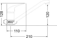 Смеситель для кухни Emar Quartz 3009 агат