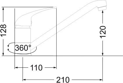 Смеситель для кухни Emar Quartz 3009 агат