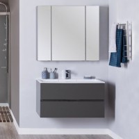 Мебель для ванной комнаты Aquanet Алвита 100 серый антрацит