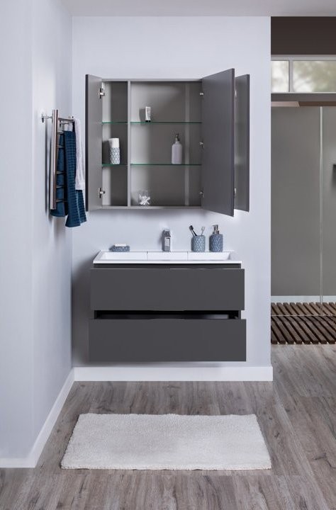 Мебель для ванной комнаты Aquanet Алвита 100 серый антрацит