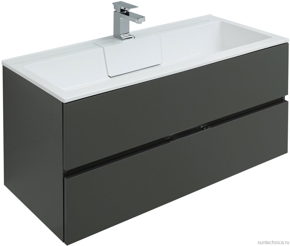 Мебель для ванной комнаты Aquanet Алвита 100 серый антрацит