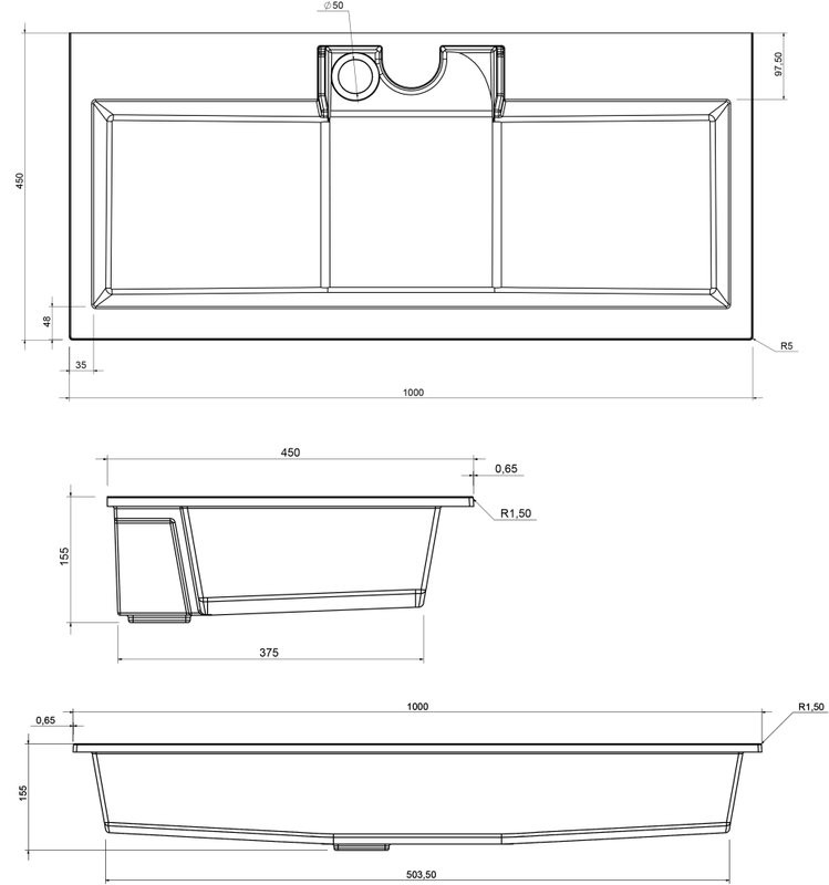 Мебель для ванной комнаты Aquanet Алвита 100 серый антрацит