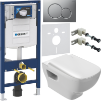 Комплект Унитаз подвесной Jacob Delafon Struktura EDE102 + Крышка E70024 с микролифтом + Инсталляция Geberit Duofix UP 320 111.300.00.5 + Кнопка Sigma 01 115.770.JQ.5 лакированная, матовый хром + Крепления 111.815.00.1 к стене + Звукоизоляция