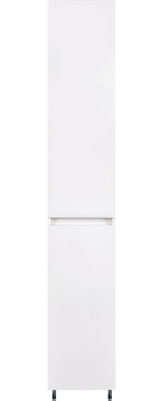 Шкаф пенал для ванной Style Line Даллас 30 Люкс Plus универсальный, белый, с бельевой корзиной