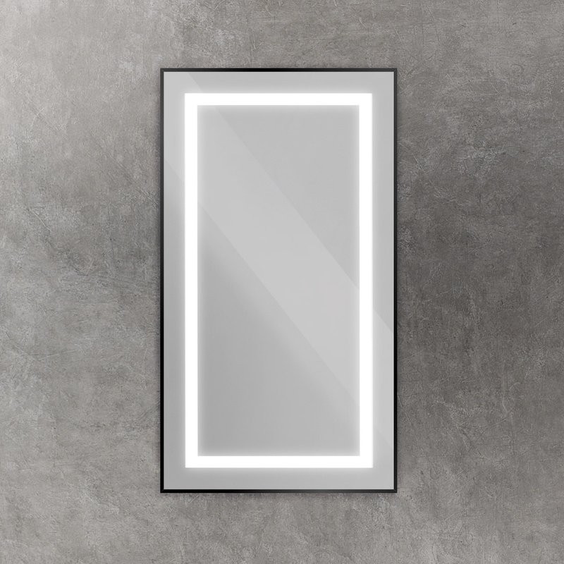 Зеркало BelBagno Kraft 50x80 с подсветкой, черное