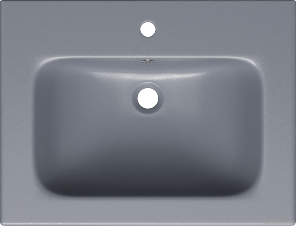 Тумба с раковиной STWORKI Гриндстед 60 дуб таксония, антрацит матовый, раковина 43061-112-KL антрацит