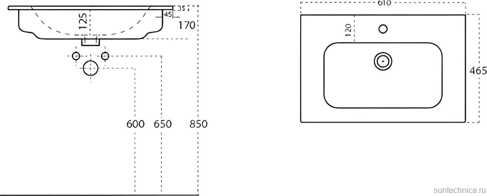 Тумба с раковиной STWORKI Гриндстед 60 дуб таксония, антрацит матовый, раковина 43061-112-KL антрацит