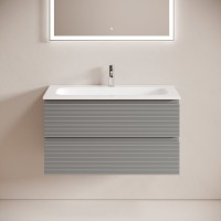 Тумба под раковину Sancos подвесная Folk 2я цв. Ergraut Soft FL90ES