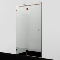 Душевая дверь в нишу Wasserkraft Paar 88H05 120 см, прозрачное стекло, фурнитура розовое золото