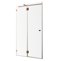 Душевая дверь в нишу Wasserkraft Paar 88H05 120 см, прозрачное стекло, фурнитура розовое золото