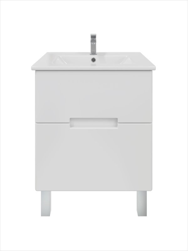 Тумба с раковиной SanStar Ориана 60 напольная, раковина Sanita luxe Quadro 60