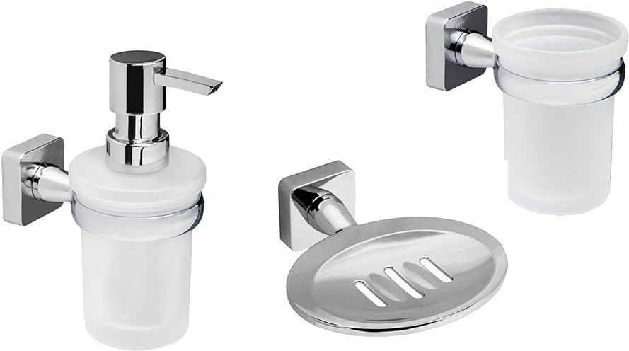 Набор Стакан Wasserkraft Lippe K-6528 + Мыльница K-6569 + Дозатор K-6599