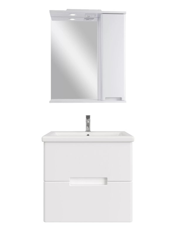 Мебель для ванной комнаты SanStar Ориана 50 подвесная, раковина Cersanit Como 50