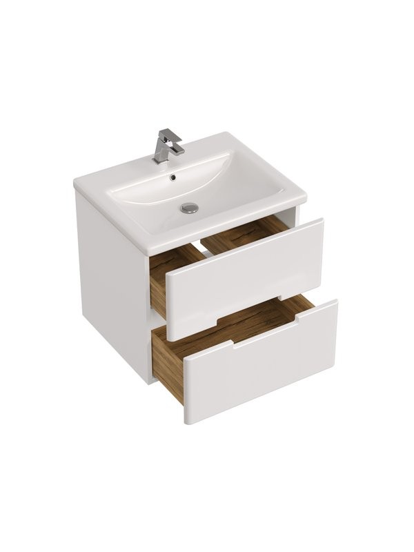 Мебель для ванной комнаты SanStar Ориана 50 подвесная, раковина Cersanit Como 50