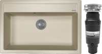 Комплект Мойка Florentina Липси 770 грей + Измельчитель Bone Crusher BC 910-SL-Slim Line