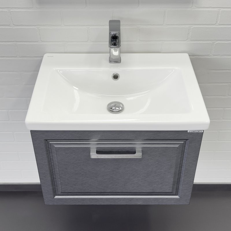 Мебель для ванной комнаты Comforty Бросно 60П подвесная, оружейная сталь