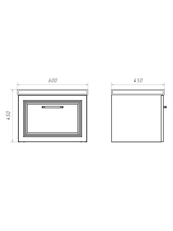 Мебель для ванной комнаты Comforty Бросно 60П подвесная, оружейная сталь