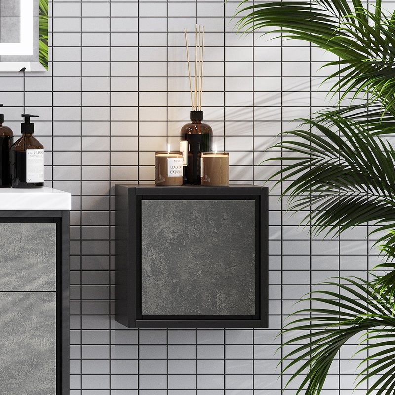 Шкаф в ванную AQUATON Уэльс подвесной, графит