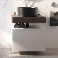 Столешница STWORKI Ольборг 60 дуб карпентер, без отверстий, с тумбой 60