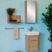 Мебель для ванной комнаты Sanflor Ларго 40, подвесная, вяз швейцарский