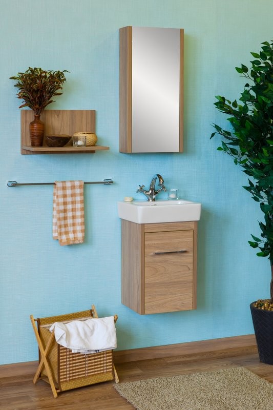 Мебель для ванной комнаты Sanflor Ларго 40, подвесная, вяз швейцарский