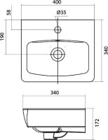 Мебель для ванной комнаты Sanflor Ларго 40, подвесная, вяз швейцарский