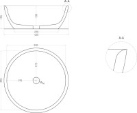 Накладная раковина Salini Alda 02 1102110G