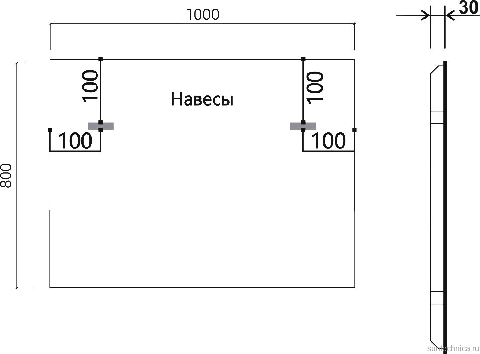 Мебель для ванной комнаты Vincea Chiara 2D 100, 2 ящика, натуральный дуб, с черной раковиной