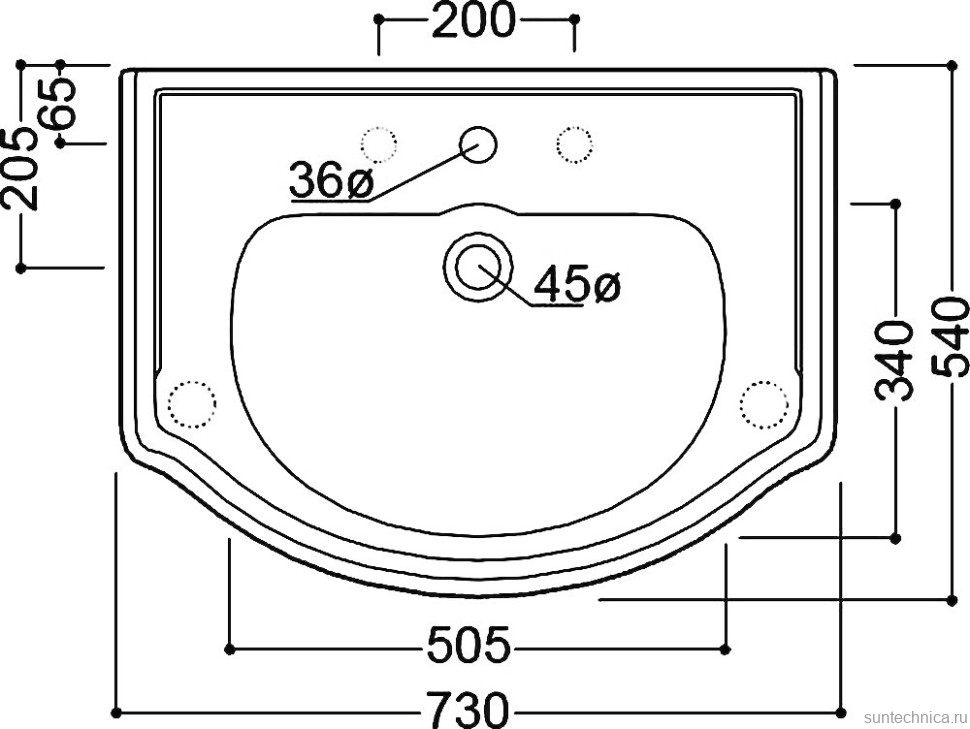 Раковина Kerasan Retro 104701 73 см, 1 отв, с пьедесталом